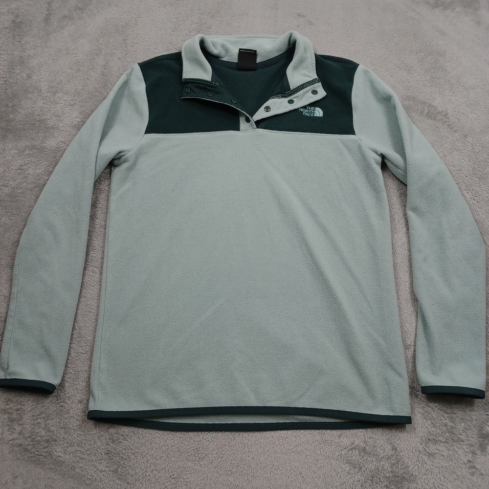 North Face Sweater Womens Small Green Pullover Fleece Outdoor Casual